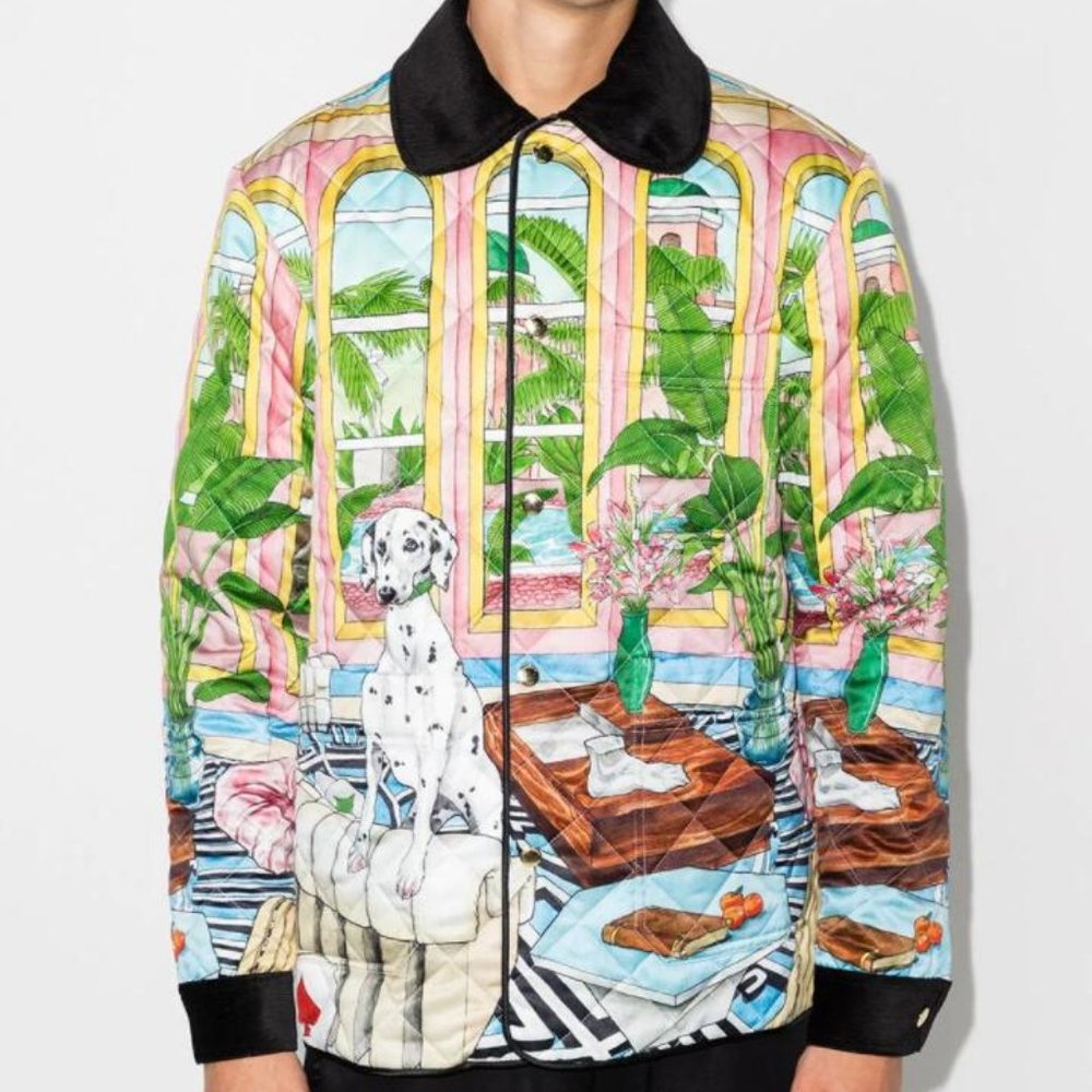 BNWT AW21 CASABLANCA DREAM HOUSE PRINTED QUILTED JACKET S